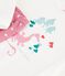 Pijama infantil de algod&oacute;n con estampado de dragones rosa/blanco