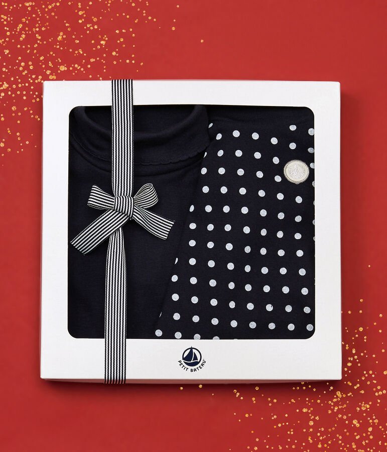 Estuche de regalo de falda y prenda de cuello de cisne de ni&ntilde;a multicolor