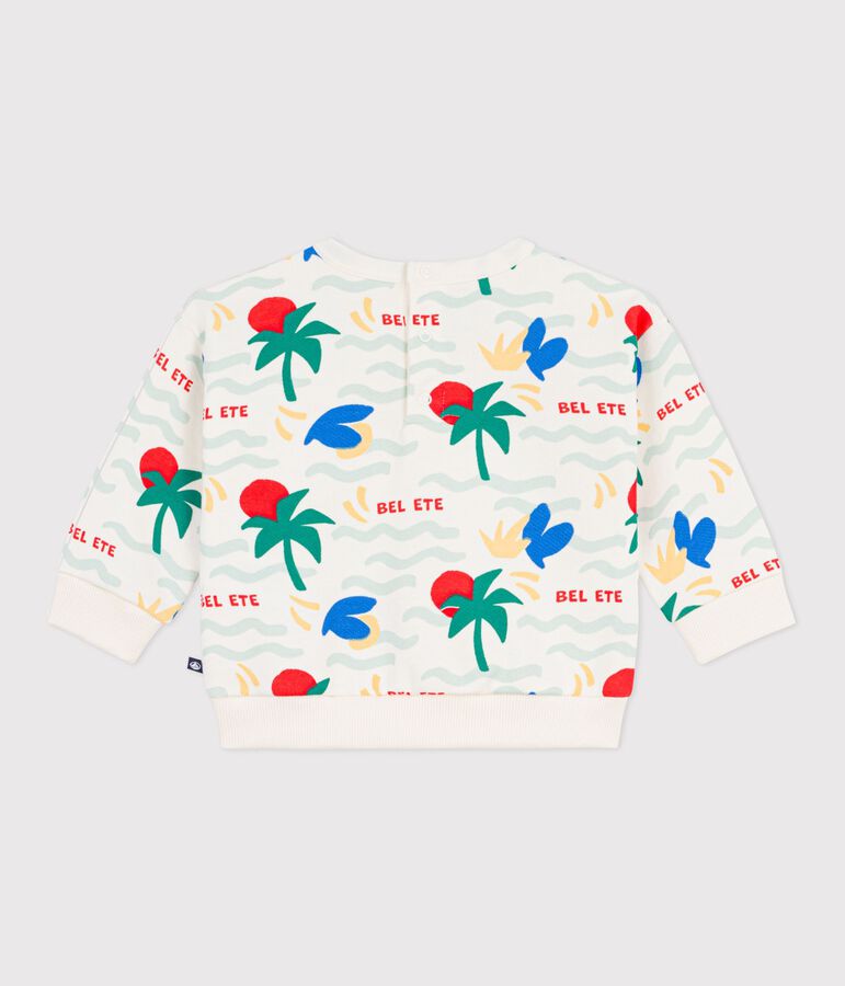 Sudadera de algod&oacute;n con capucha y estampado para beb&eacute; crudo/multicolor