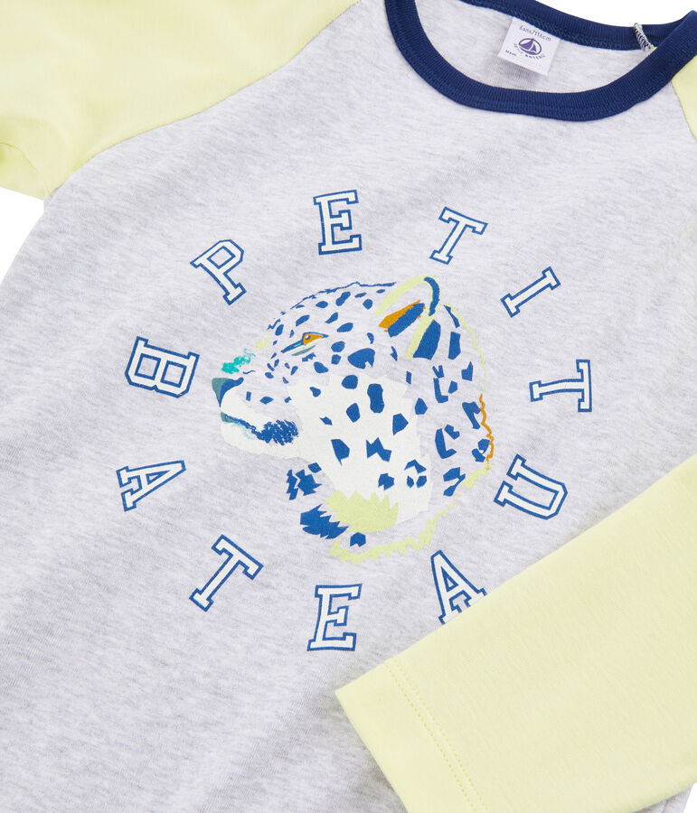 Pijama de punto para ni&ntilde;o azul MEDIEVAL/blanco MULTICO