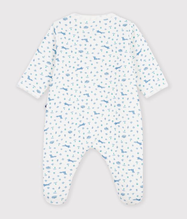Pijama de t&uacute;bico con estampado de zorro para beb&eacute; blanco/multicolor