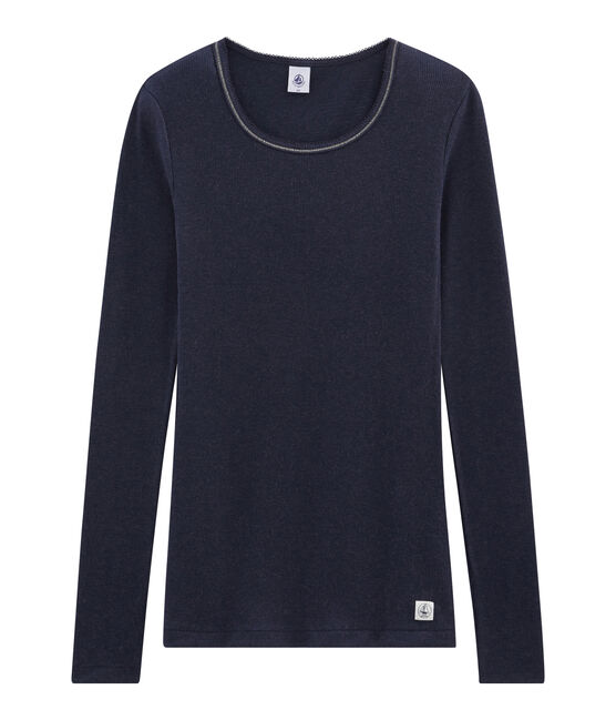 Camiseta cálida de mujer azul SMOKING
