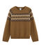 Jersey de niña marron BRINDILLE/blanco MULTICO