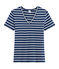 Camiseta ic&oacute;nica para mujer azul/blanco