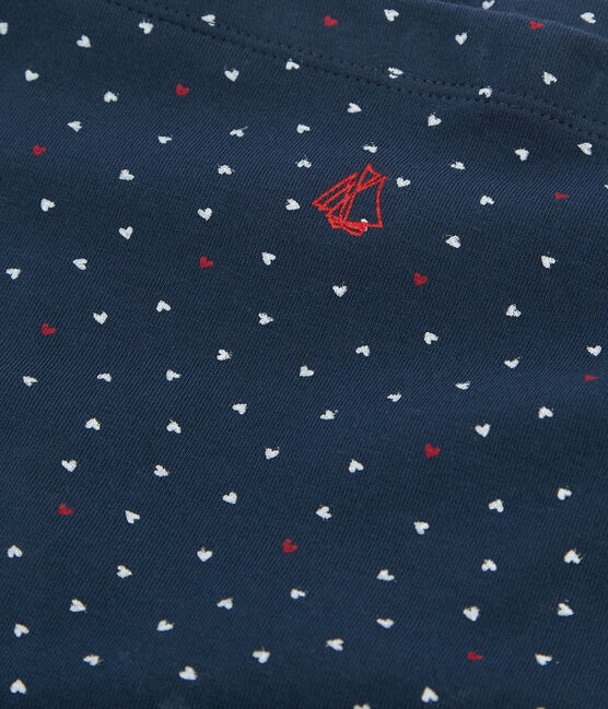 Leggings infantiles para niña azul HADDOCK/blanco MULTICO
