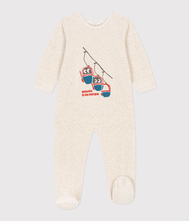 Pijama de terciopelo con telecabinas para beb&eacute; MONTELIMAR CHINE