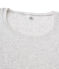 T-shirt femme manches longues col danseuse en coton léger gris BELUGA CHINE