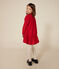 Vestido de manga larga de tela para niña rojo AURORA