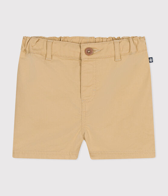 Pantalón corto de sarga de bebé beige FACILE
