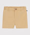 Pantalón corto de sarga de bebé beige FACILE