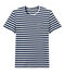Camiseta de rayas bicolor para hombre azul MEDIEVAL/blanco MARSHMALLOW