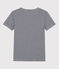 Camiseta ICONICA de algodón con cuello de pico para mujer azul SMOKING/blanco MARSHMALLOW