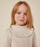 Camiseta de manga larga de punto para niña beige MONTELIMAR CHINE