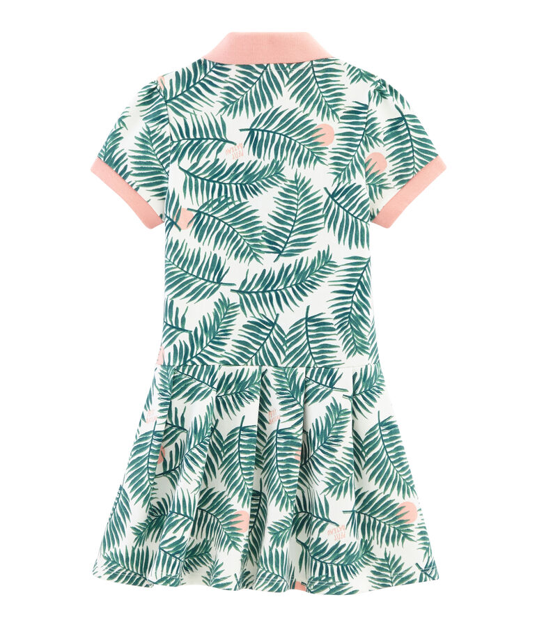 Vestido infantil para ni&ntilde;a blanco/multicolor