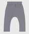 Pantalón de algodón ecológico de bebé azul SMOKING/blanco MARSHMALLOW
