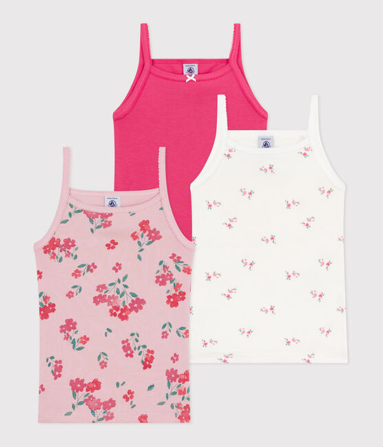 Juego de camisetas de tirantes de algodón con estampado de flores variante 1
