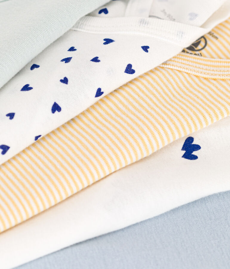 Lote de 5 bodis cruzados de manga larga de algod&oacute;n variante 1