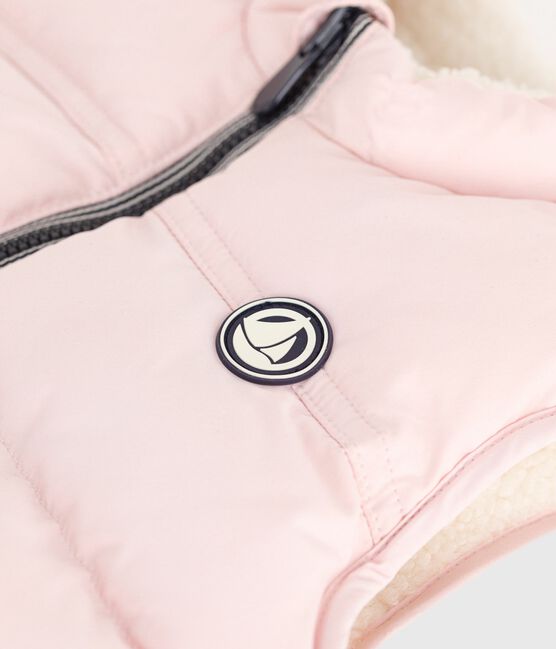 Plumífero sin mangas reversible para bebé rosa JOLI/ MILK