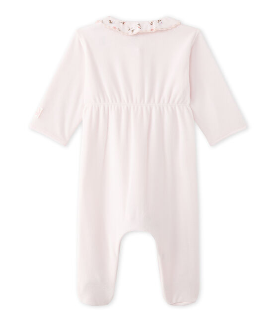 Pijama terciopelo para bebé niña rosa VIENNE
