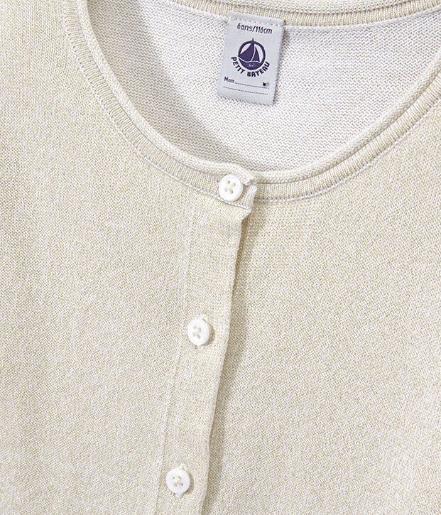 C&aacute;rdigan de ceremonia para ni&ntilde;a blanco/marron