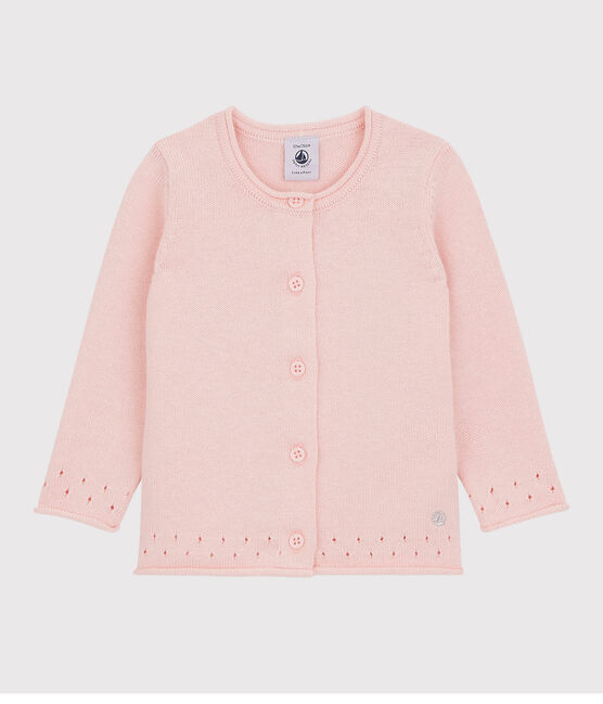 Cárdigan de punto de bebé. rosa MINOIS