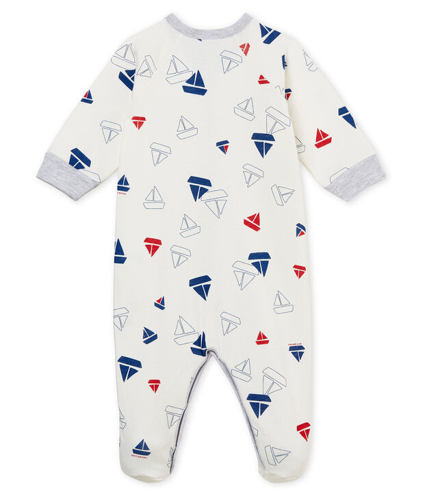 Pelele de tejido t&uacute;bico para beb&eacute; ni&ntilde;o blanco/multicolor