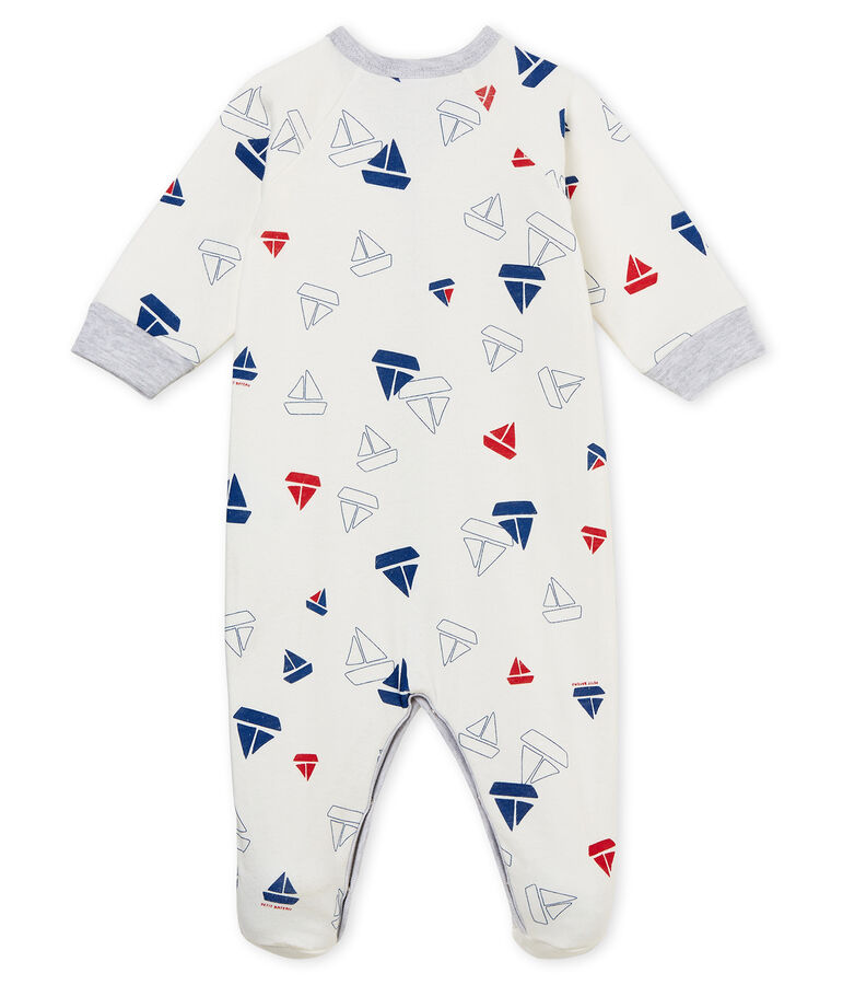 Pelele de tejido t&uacute;bico para beb&eacute; ni&ntilde;o blanco/multicolor