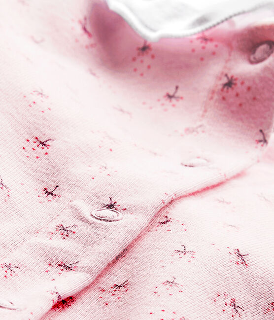 Pijama y gorrito de nacimiento bebé niña rosa VIENNE/blanco MULTICO
