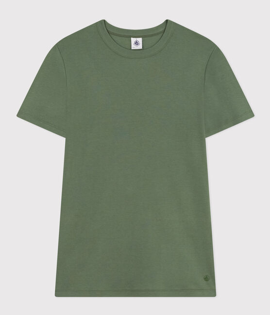 Camiseta L'ICONIQUE de algodón con cuello redondo para mujer verde CROCO
