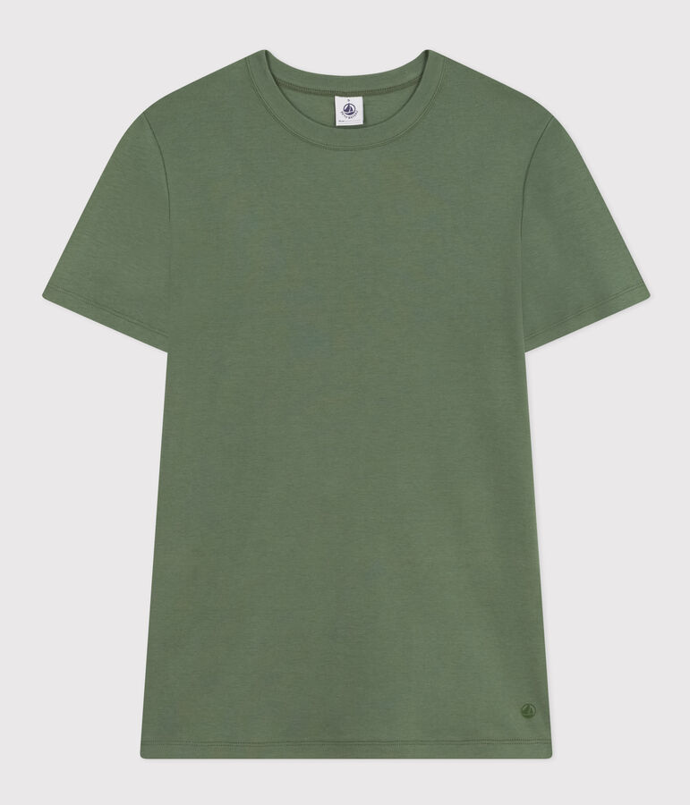 Camiseta L'ICONIQUE de algod&oacute;n con cuello redondo para mujer verde CROCO
