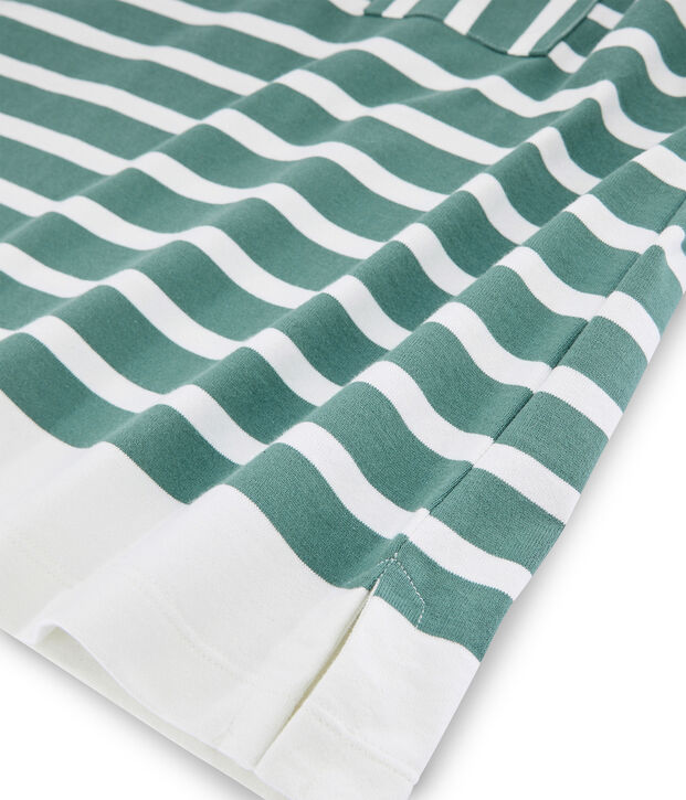 Camiseta marinera para mujer verde/blanco