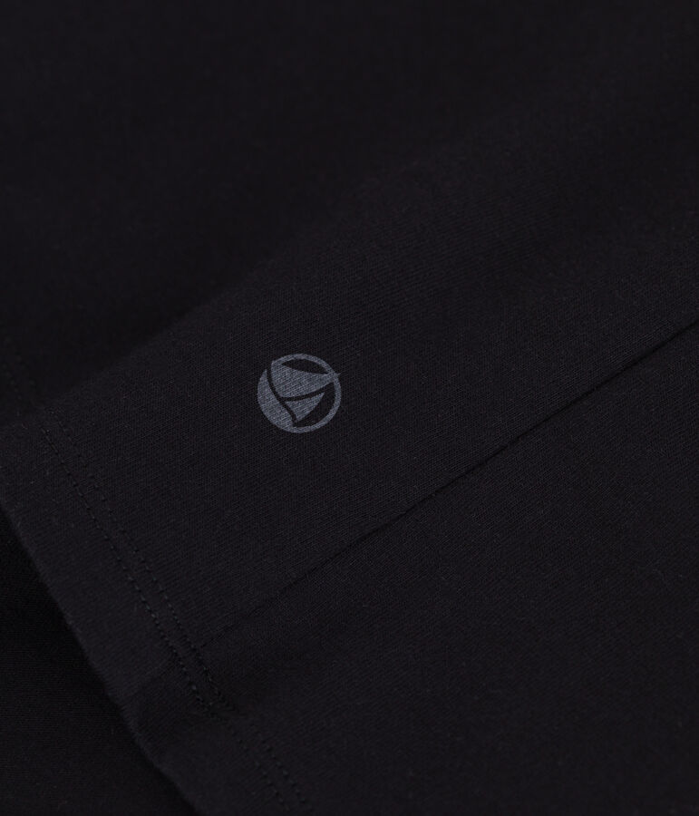 Camiseta Recta de algod&oacute;n liso para mujer negro