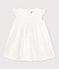 Vestido sin mangas de bebé de popelina blanco ECUME