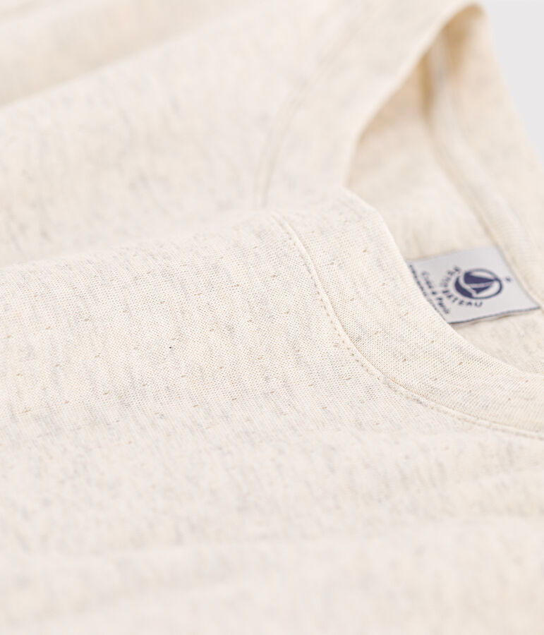 Camiseta LE BOXY de algod&oacute;n para mujer beige MONTELIMAR CHINE