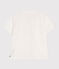 Blusa infantil lisa de manga corta de algodón blanco ECUME