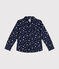 Camisa de franela para niño azul MEDIEVAL/blanco MARSHMALLOW