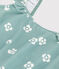 Bañador infantil con flores azul PAUL/blanco MARSHMALLOW