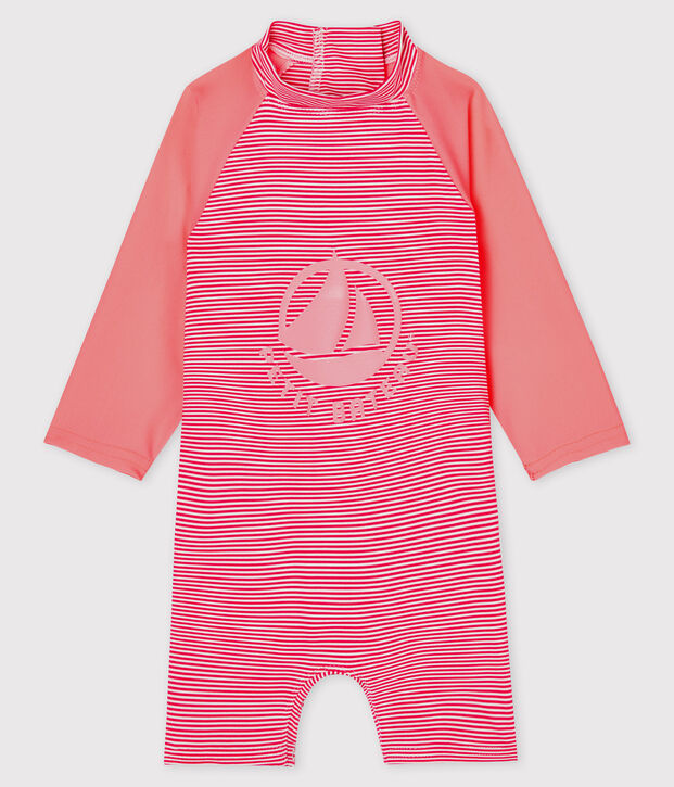 Mono ecorresponsable para beb&eacute; ni&ntilde;a/ni&ntilde;o rosa/blanco