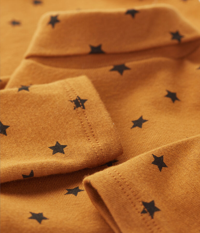 Body de manga larga con cuello redondo para beb&eacute; unisex marron/gris