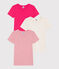 Juego de 3 camisetas de manga corta de algodón para niña variante 1