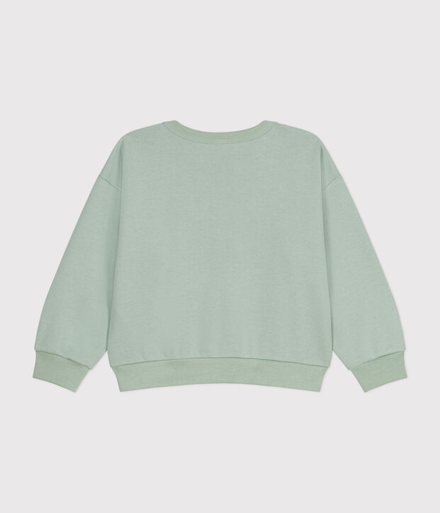 Sudadera de felpa para ni&ntilde;a verde