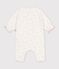 Combinaison b&eacute;b&eacute; en coton &agrave; volants imprim&eacute;e &agrave; fleurs crudo/multicolor