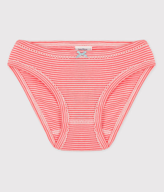 Braguita de algodón de niña rosa PEACHY/blanco MARSHMALLOW