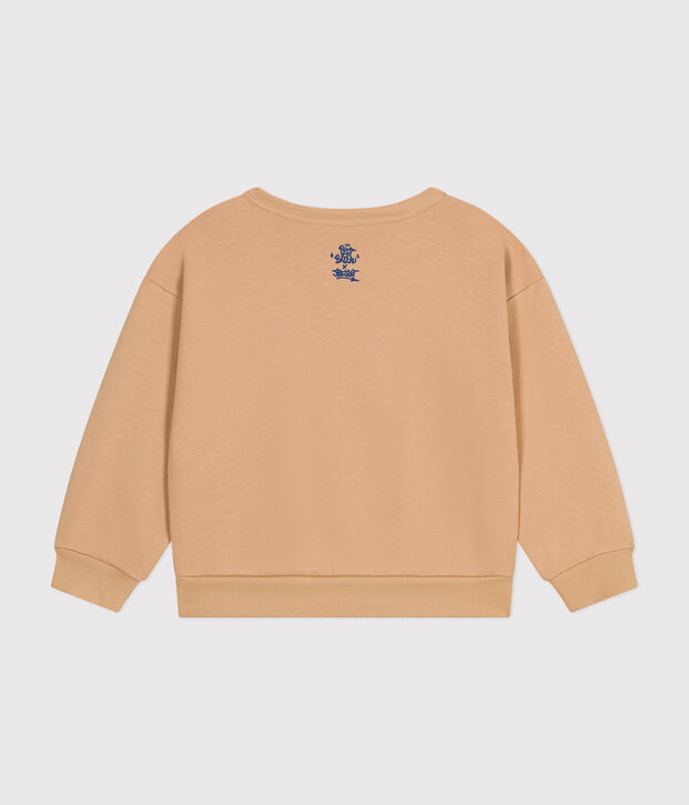 Sudadera de felpa para ni&ntilde;o/ni&ntilde;a beige
