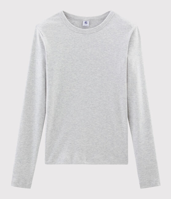Camiseta icónica con cuello redondo para mujer gris BELUGA CHINE