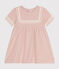 Vestido de estilo marinero de algodón orgánico para bebé. rosa SALINE