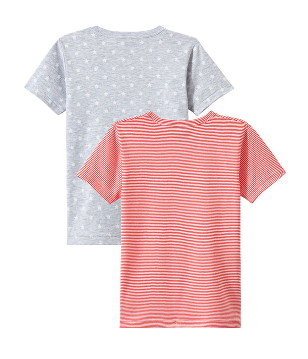 Lote de 2 camisetas de manga corta para ni&ntilde;o blanco