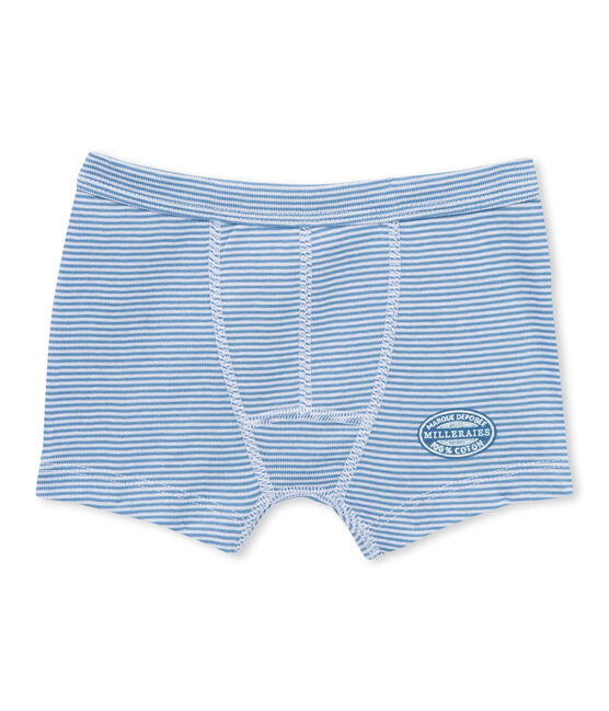 Bóxer de milrayas para niño azul ALASKA/blanco ECUME
