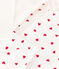 Conjunto de muletón con estampado de corazones para bebé blanco MARSHMALLOW/rojo TERKUIT