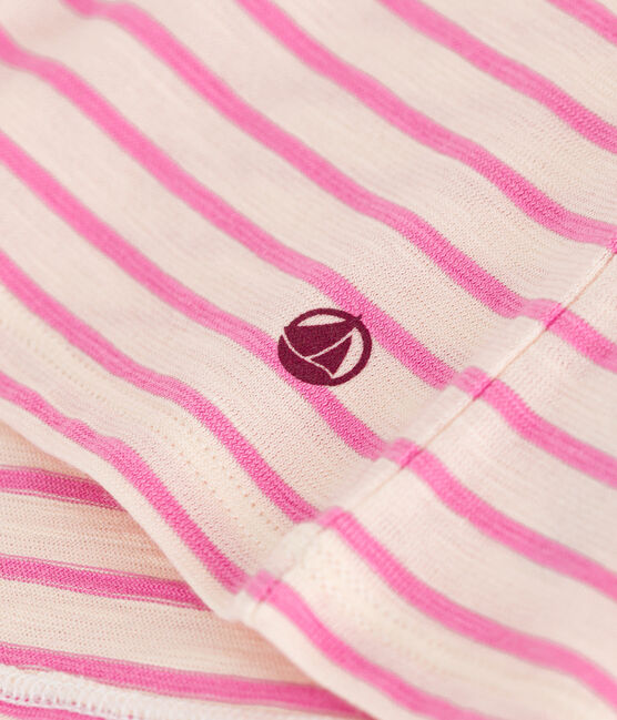 Camiseta de punto flameado a rayas para niña AVALANCHE/ SHOCKING